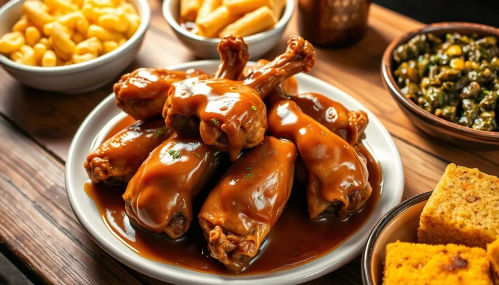 Serving Smothered Turkey Wings Serving Smothered Turkey Wings